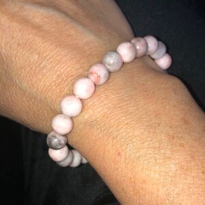 Bumble Beads Pink and Gray Beaded Bracelet